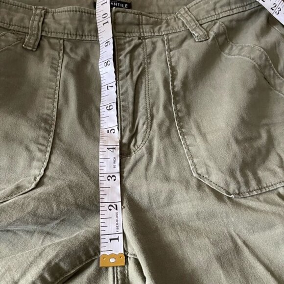 J Crew Mercantile army green slim fit utility cargo pants mid-rise size 6 - Picture 7 of 10